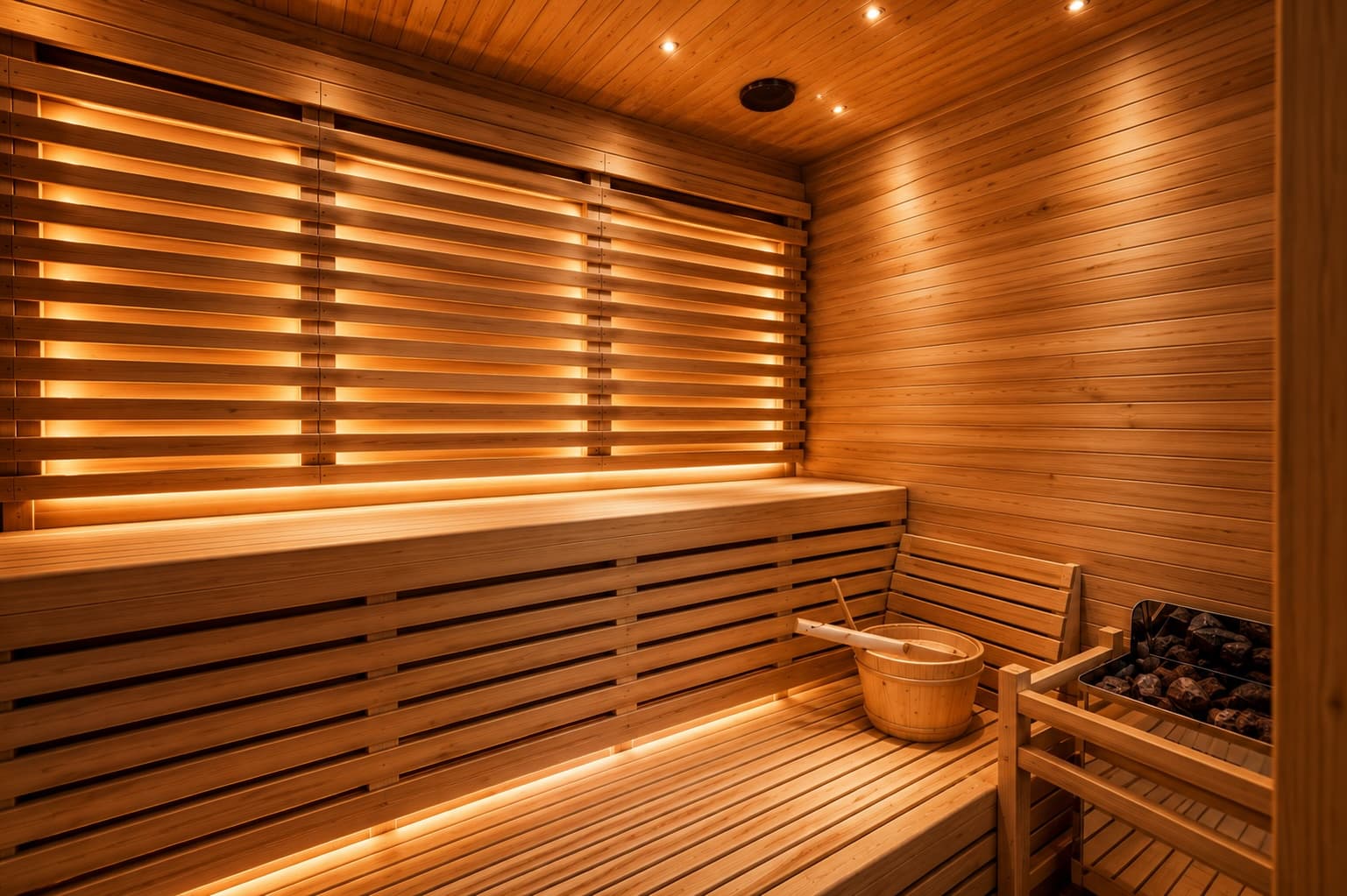 Finnish sauna interior